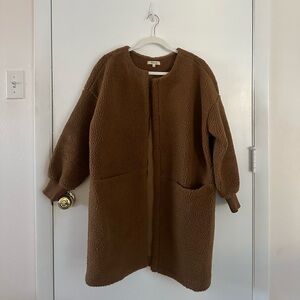 madewell bonded sherpa cocoon coat
